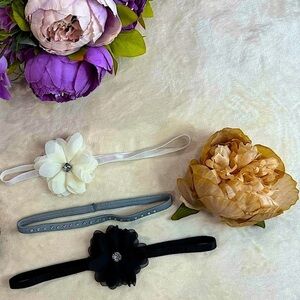 Assorted Flower Hair Accessories - Bundle of 4